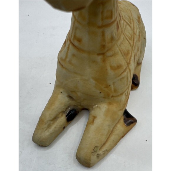 Vintage Japan MCM Pottery Ceramic Giraffe Figurine Kitschy Bug Eyed - Picture 7 of 8